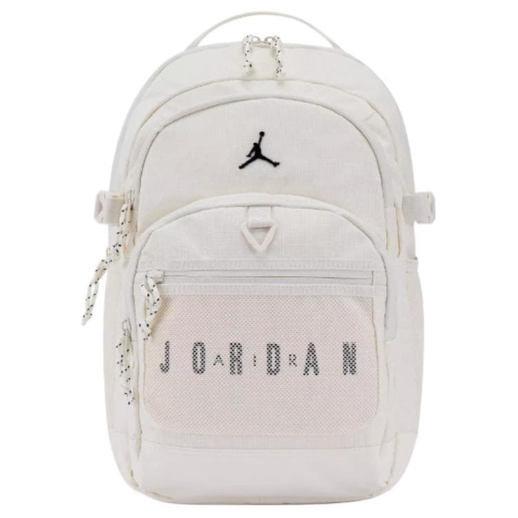 Рюкзак Jordan Letter Logo Patchwork Design Полиэстер Рюкзак Унисекс Парный Светлый слоновая кость - изображение 1