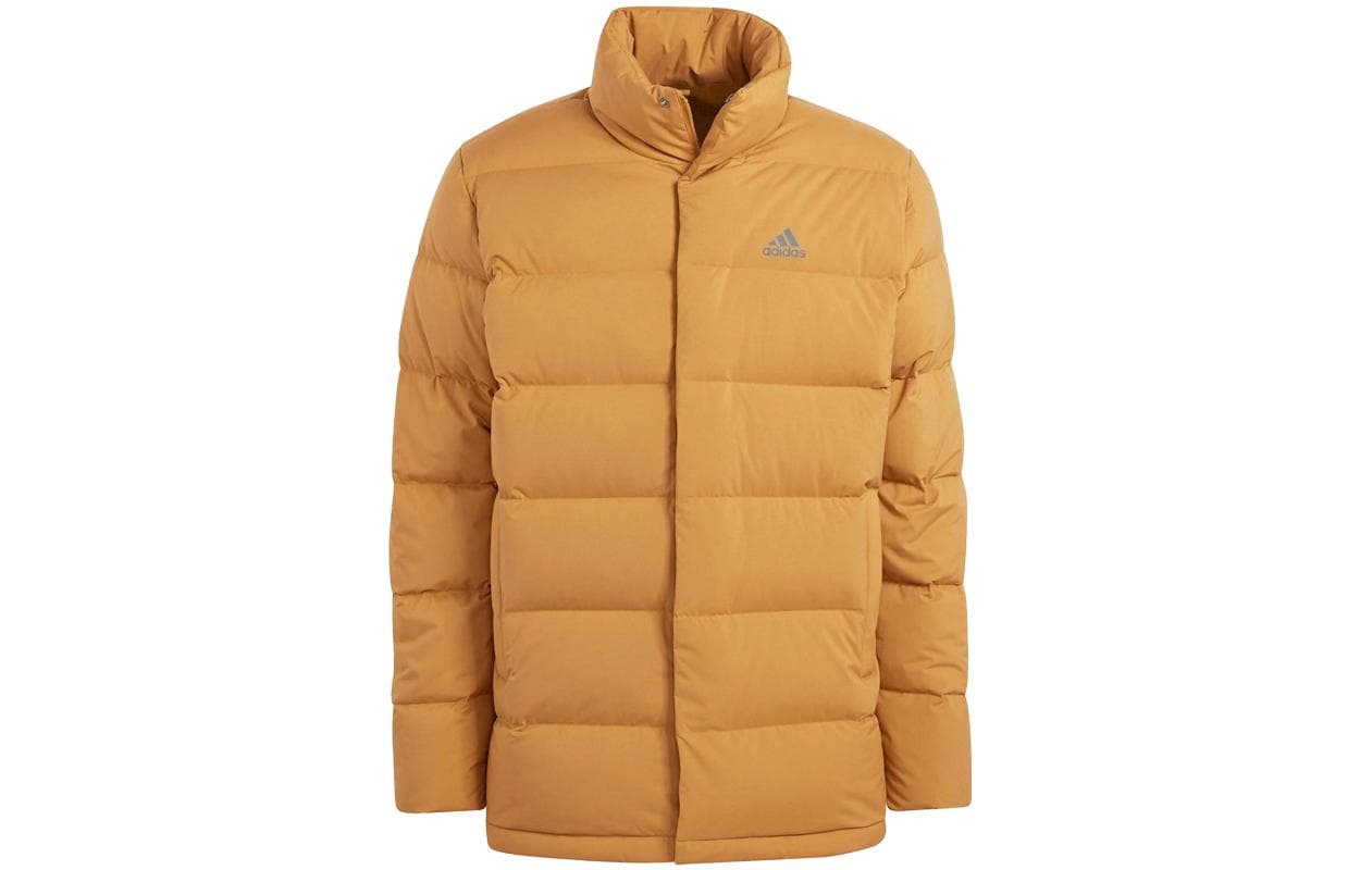 Зимняя куртка adidas Logo Print Down Jacket Brown - изображение 1