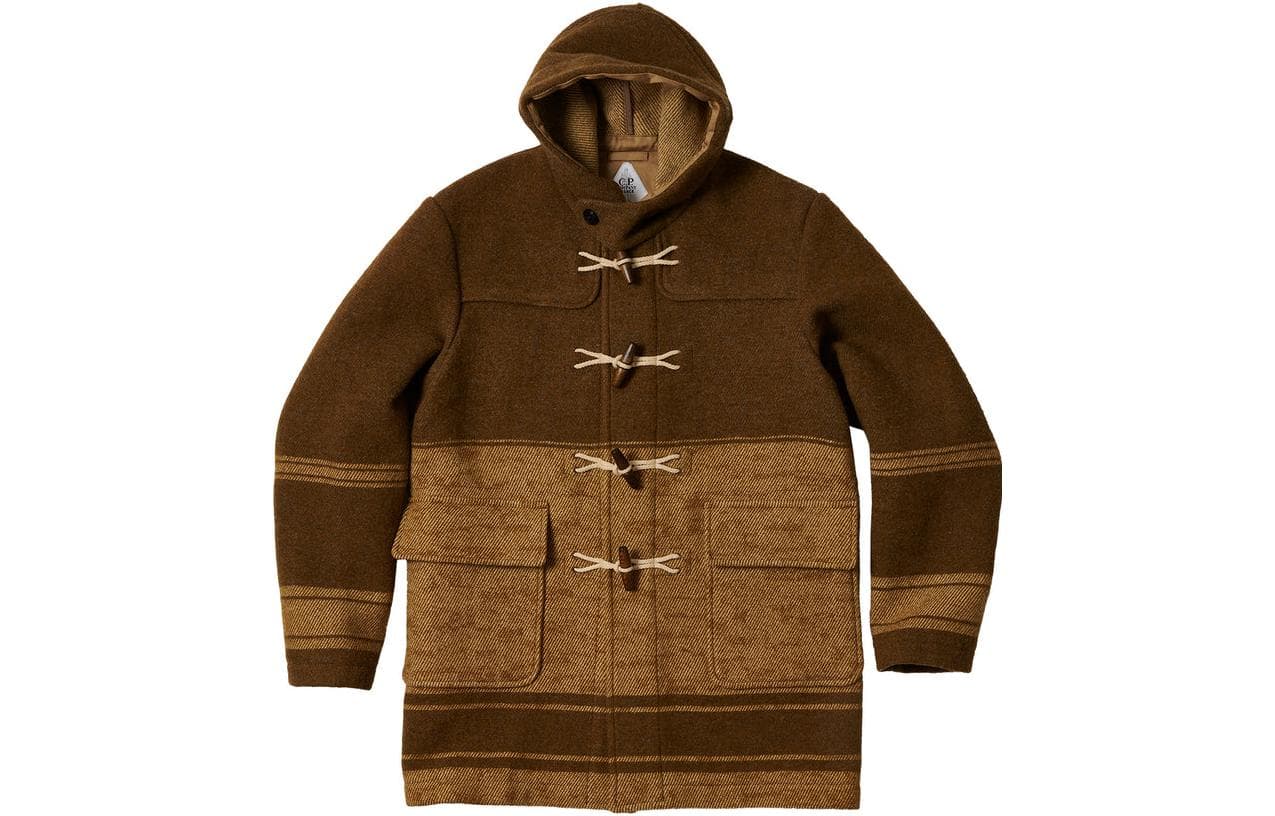 Пальто PALACE x C.P. Company FW22 Duffel Jacket Brown - изображение 1
