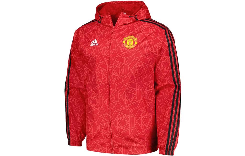 Куртка adidas Logo Print Hoodie Jacket University Red - изображение 1