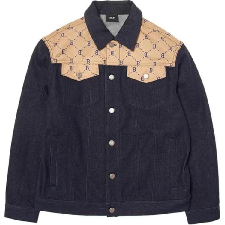 Куртка MLB Denim Mixed Jacquard Dia Monogram Boston Red Sox Denim - изображение 1
