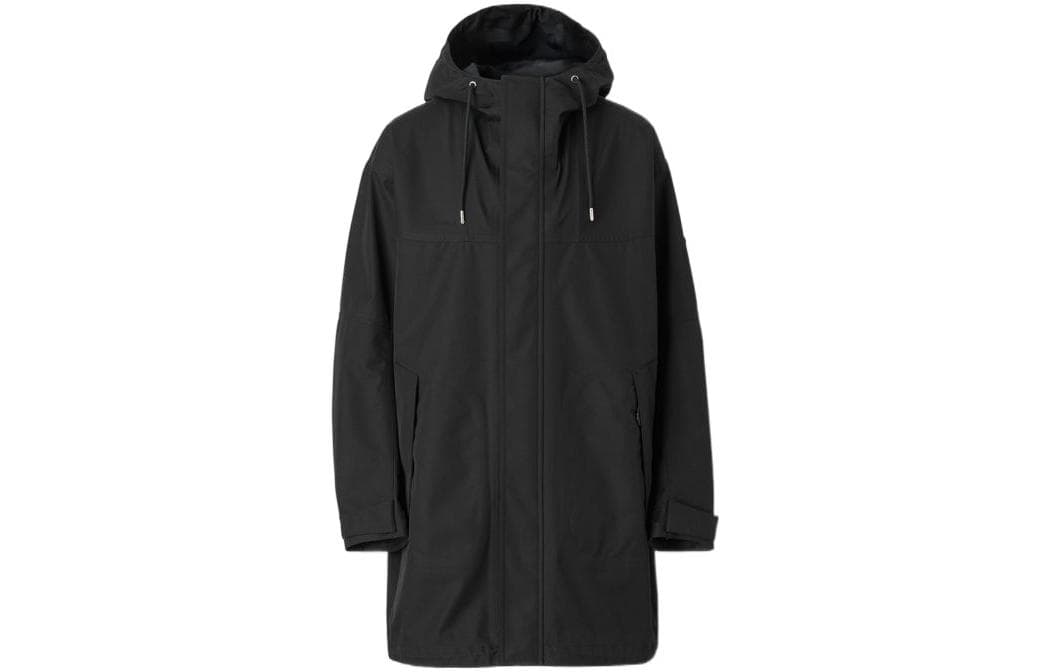 Пальто Burberry SS22 Logo Coat Black - изображение 1