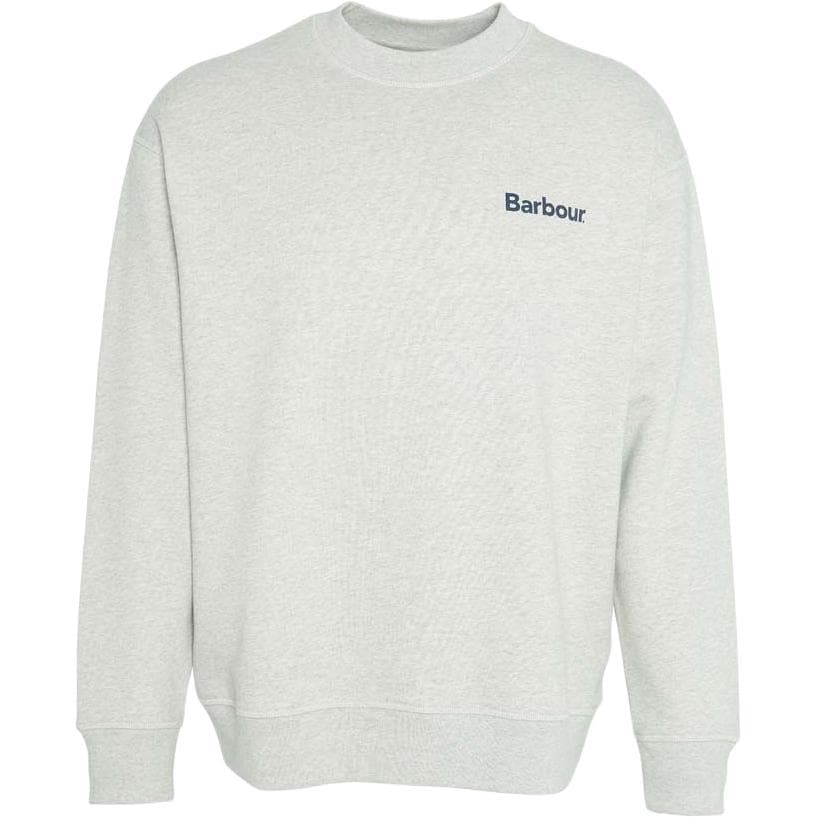 Кофта BARBOUR Brushed Nicholas Однотонный свитшот с круглым вырезом и длинными рукавами Мужской Серый - изображение 1