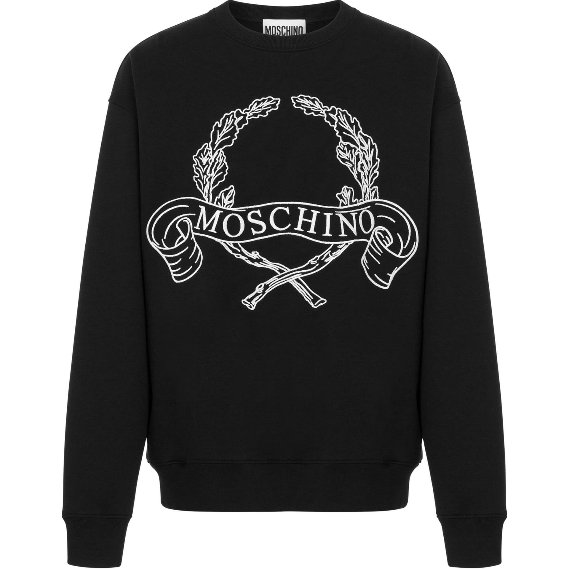 Худи MOSCHINO FW24 Мужская черная толстовка - изображение 1