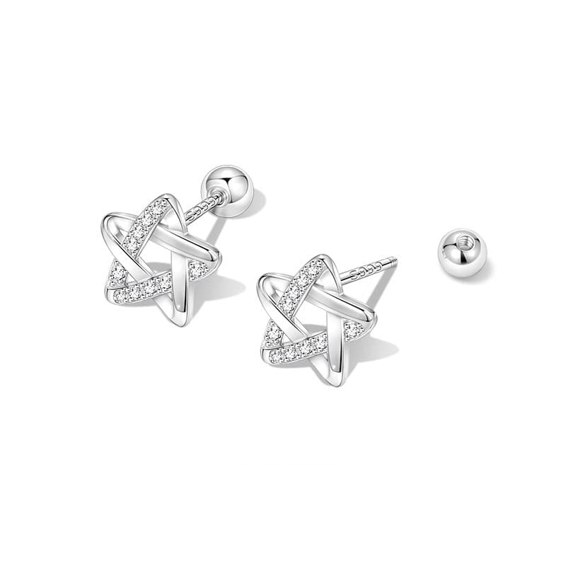 Серьги ONEKISS 999 Серебряная игла Серьги с цирконием Женские - изображение 1