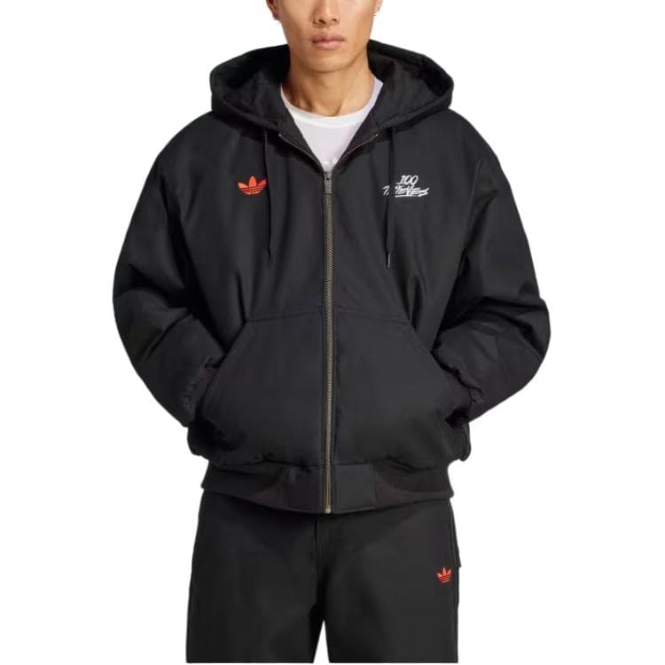 Куртка Adidas Originals 100 THIEVES FW24 Куртка Мужская Черная - изображение 1
