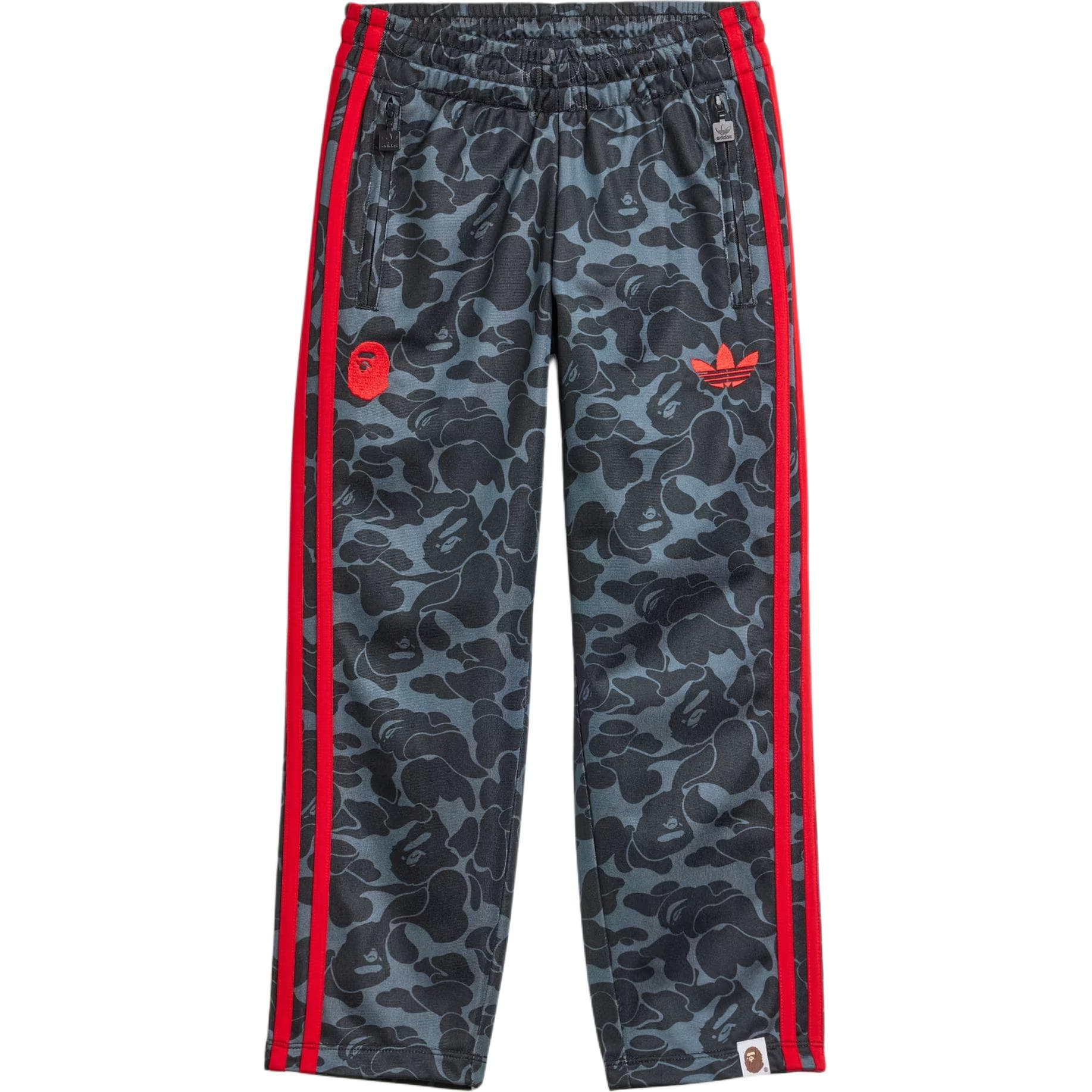 Adidas Originals X A Купание APE Повседневная спортивная одежда BapeTRACK Костюм SS25 Набор волшебных цветов Черный - изображение 4
