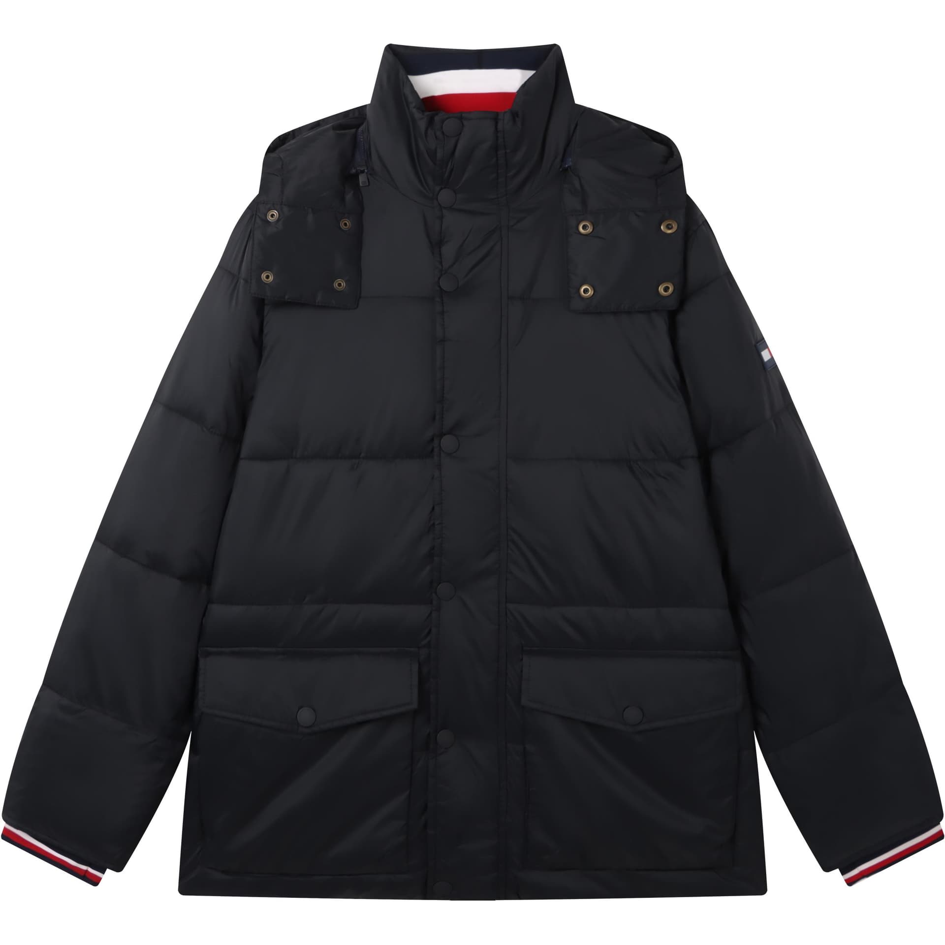 Зимняя куртка пуховик Tommy Hilfiger Хлопковый пуховик мужской черный - изображение 1