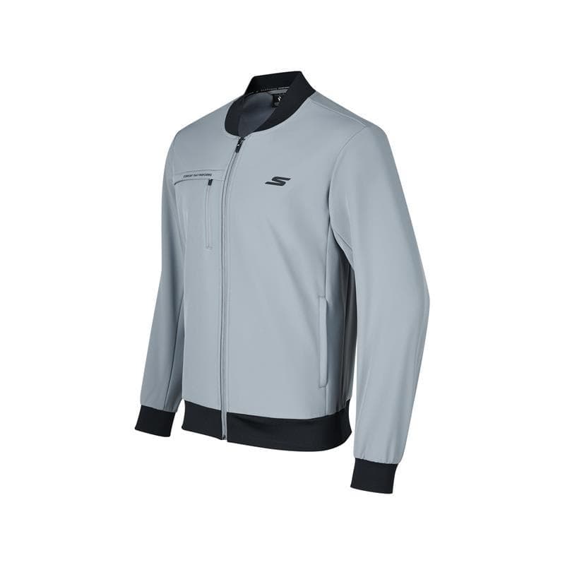 Куртка Skechers Basic Sports Куртки Пальто Мужской Ветерный серый - изображение 1