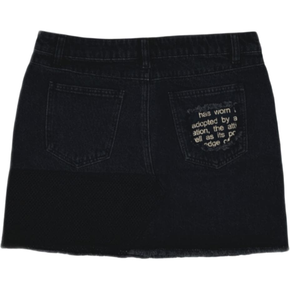 BOY LONDON Джинсовые короткие юбки Женские Черные - изображение 2