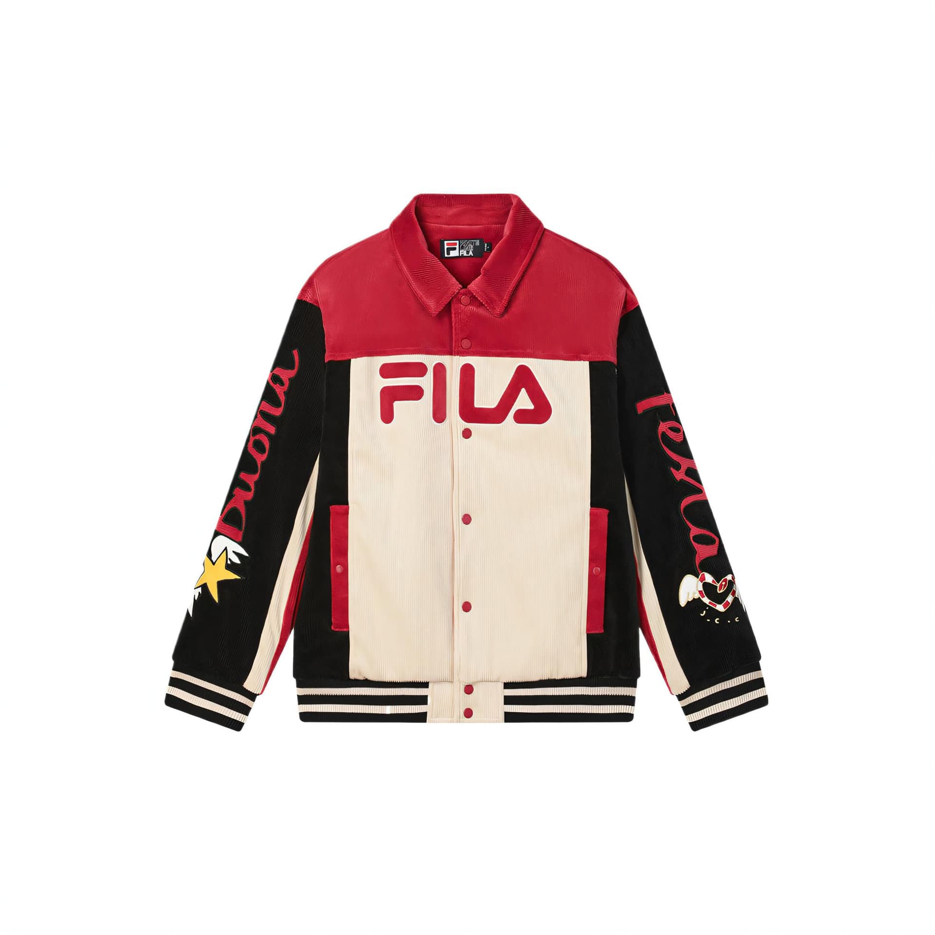 Зимняя куртка пуховик FILA ORIGINALE FW AW24 Хлопковый пуховик Мужской Красный ритм - изображение 1