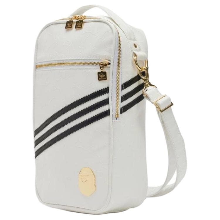 Сумка Adidas Originals Bape Collaboration Эластан Одно плечо Сумка Мужская Белая - изображение 2