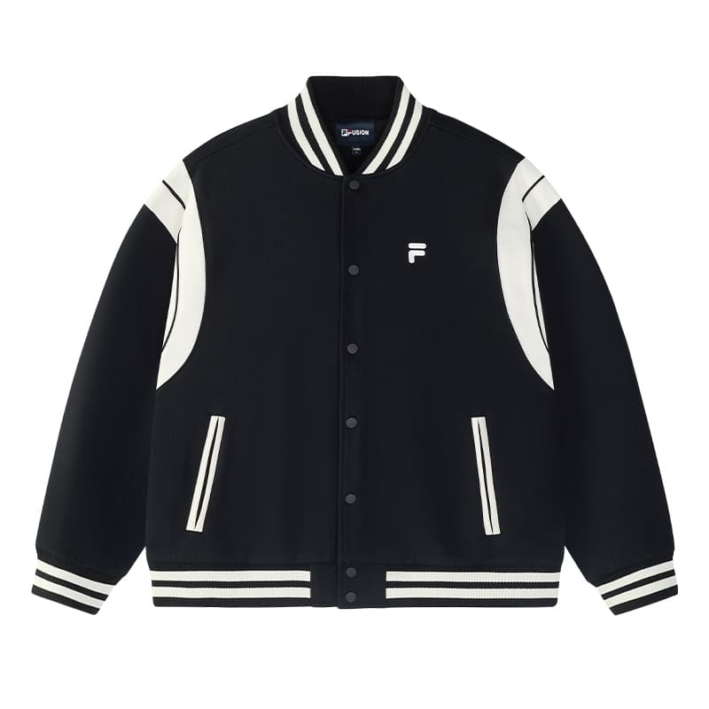 Бомбер FILA FUSION Бейсбольная куртка Унисекс Глубокий черный - изображение 1