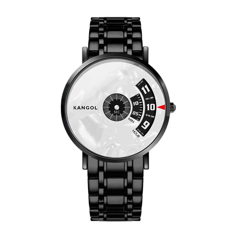 Часы KANGOL Кварцевый механизм металлический ремешок часы унисекс черный циферблат - изображение 2