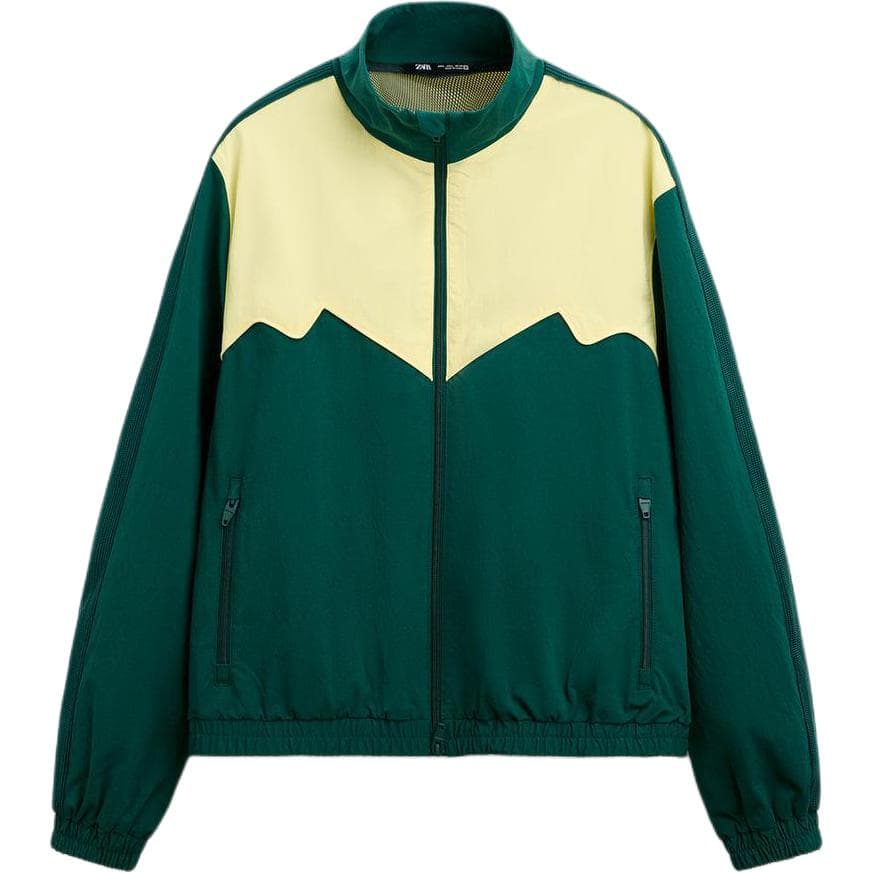 Куртка ZARA Casual Stand Collar Jacket Green - изображение 1
