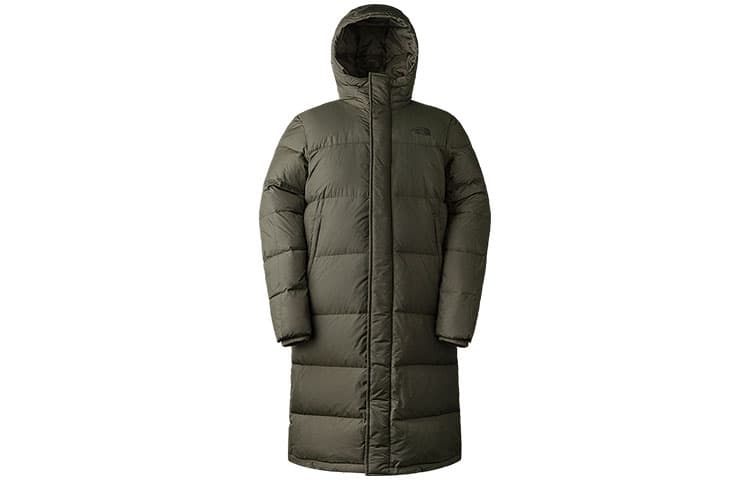 Зимняя куртка The North Face Logo Zip Hoodie Down Jacket Green - изображение 1