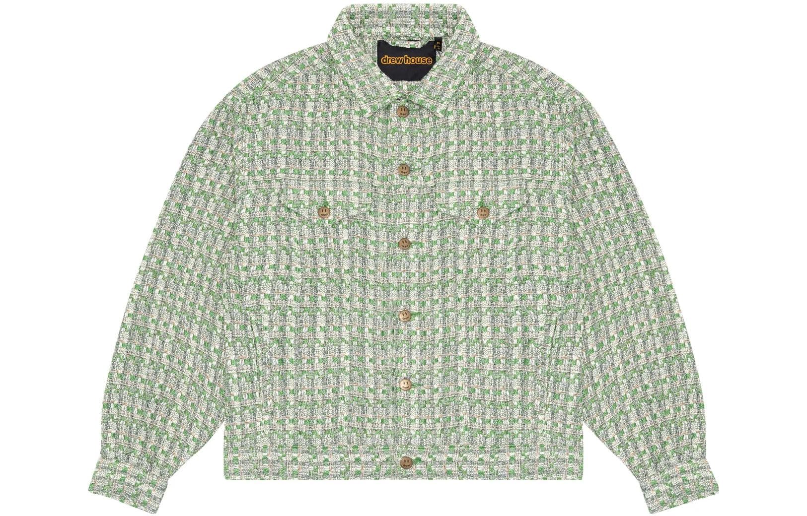 Куртка Drew House FW23 infinite joy boucle trucker jacket green logo - изображение 1