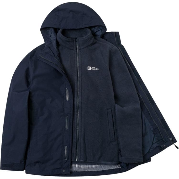 Демисезонная куртка Jack Wolfskin Hooded Windproof Jacket Navy Blue - изображение 1