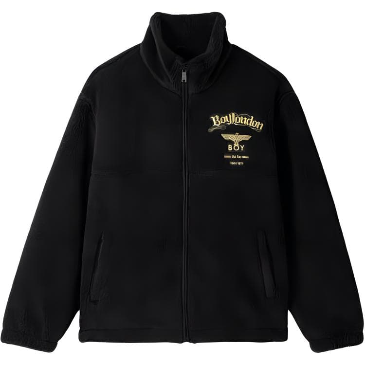 Куртка Boy London Теплоизоляционный Утолщенный And С флисовой подкладкой Молния Воротник-стойка Спущенное плечо Длинный Sleeved - изображение 1