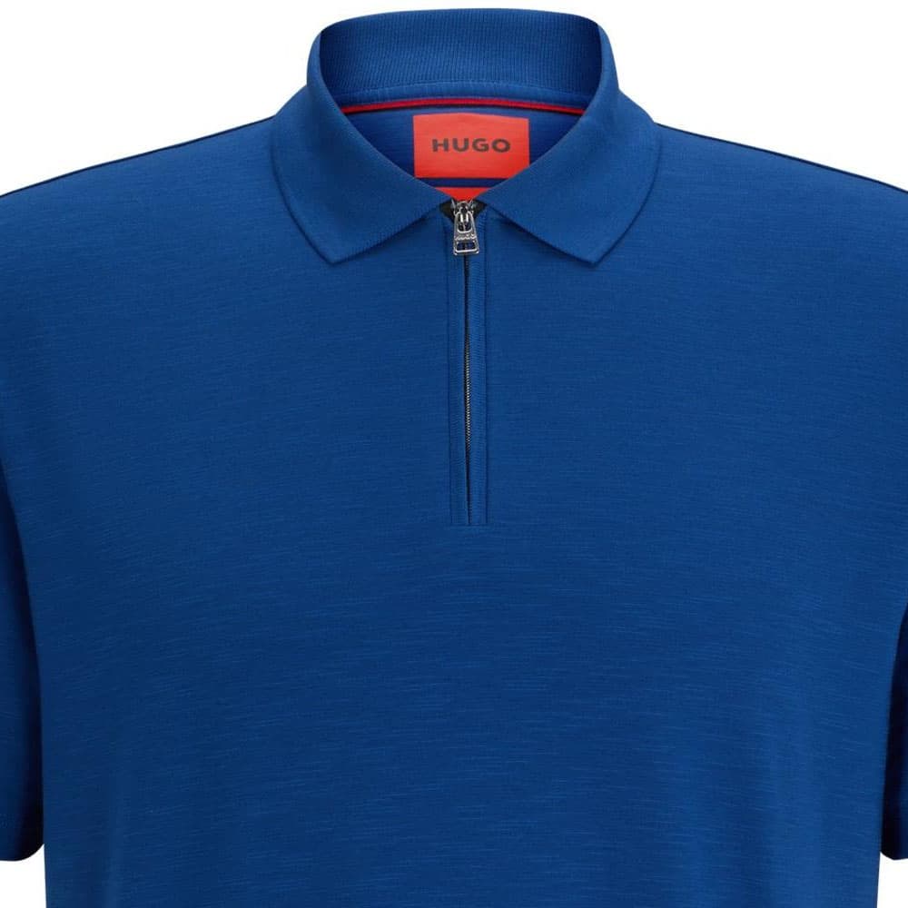 Поло HUGO BOSS FW23 Cotton-Blend Polo Shirt With Zip Placket PoloPolo - изображение 2