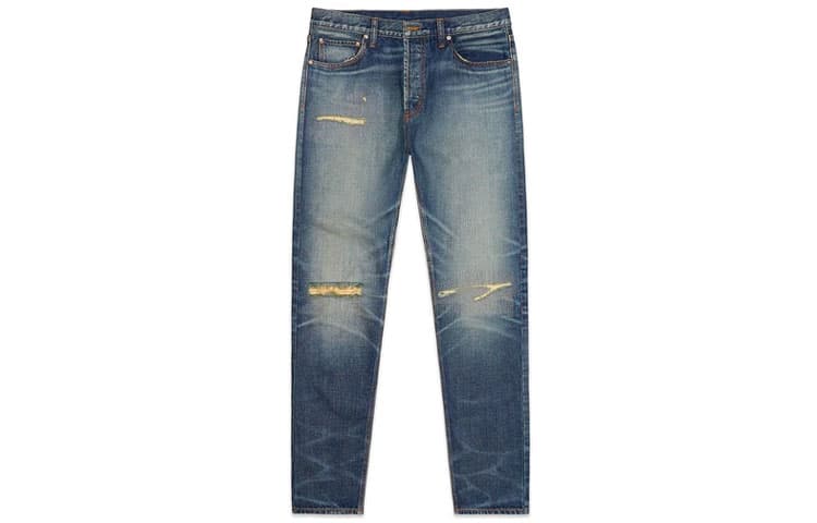 Штаны Fear of God Essentials Denim Jeans Distressed Indigo FW20 - изображение 1