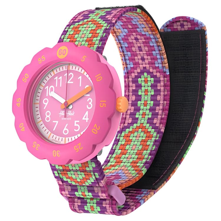 Часы SWATCH Flik Flak Кварцевый механизм Детские часы 34,75 мм Розовый циферблат - изображение 2