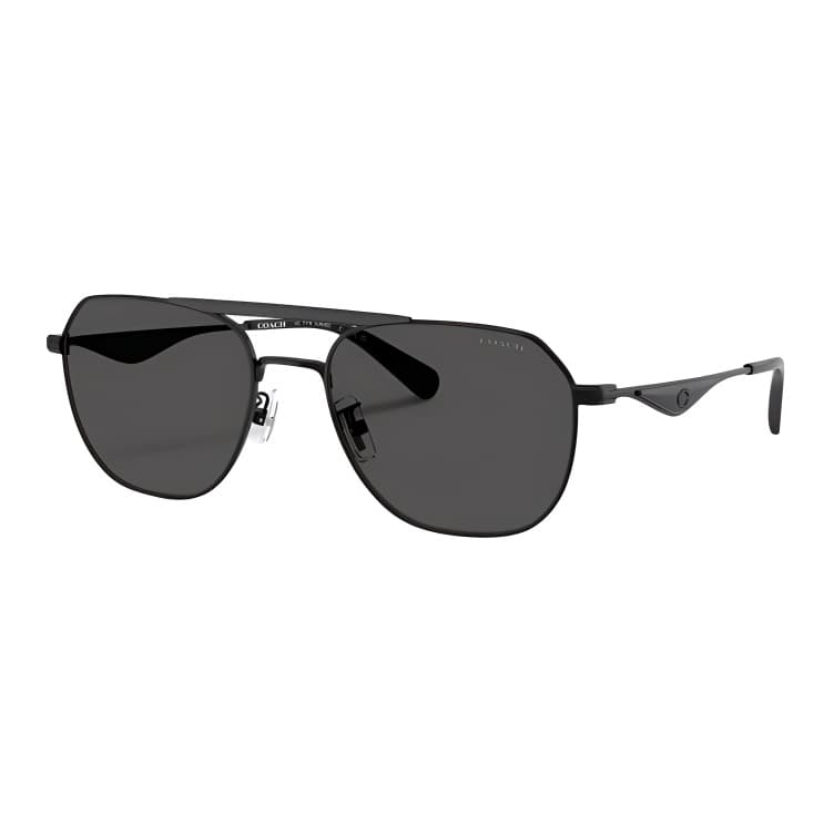 Солнцезащитные очки COACH Смола Aviator Солнцезащитные очки Унисекс Черные - изображение 1