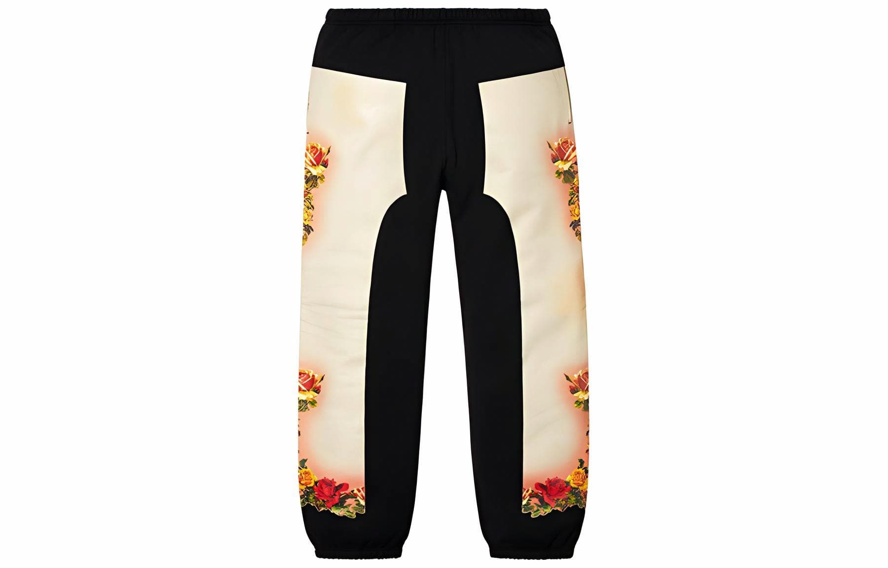 Штаны Supreme SS19 x Jean Paul Gaultier Floral Print Sweatpant Cardinal - изображение 1