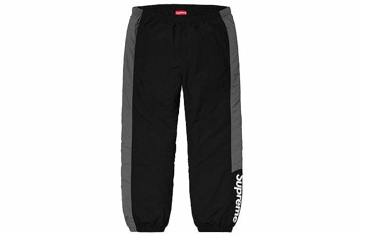 Штаны Supreme FW19 Side Logo Track Pant Black - изображение 1