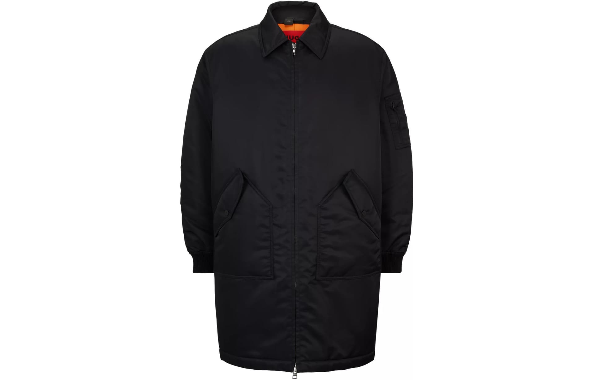 Куртка HUGO BOSS Water-Repellent Coat With Branded Sleeve Pocket - изображение 1