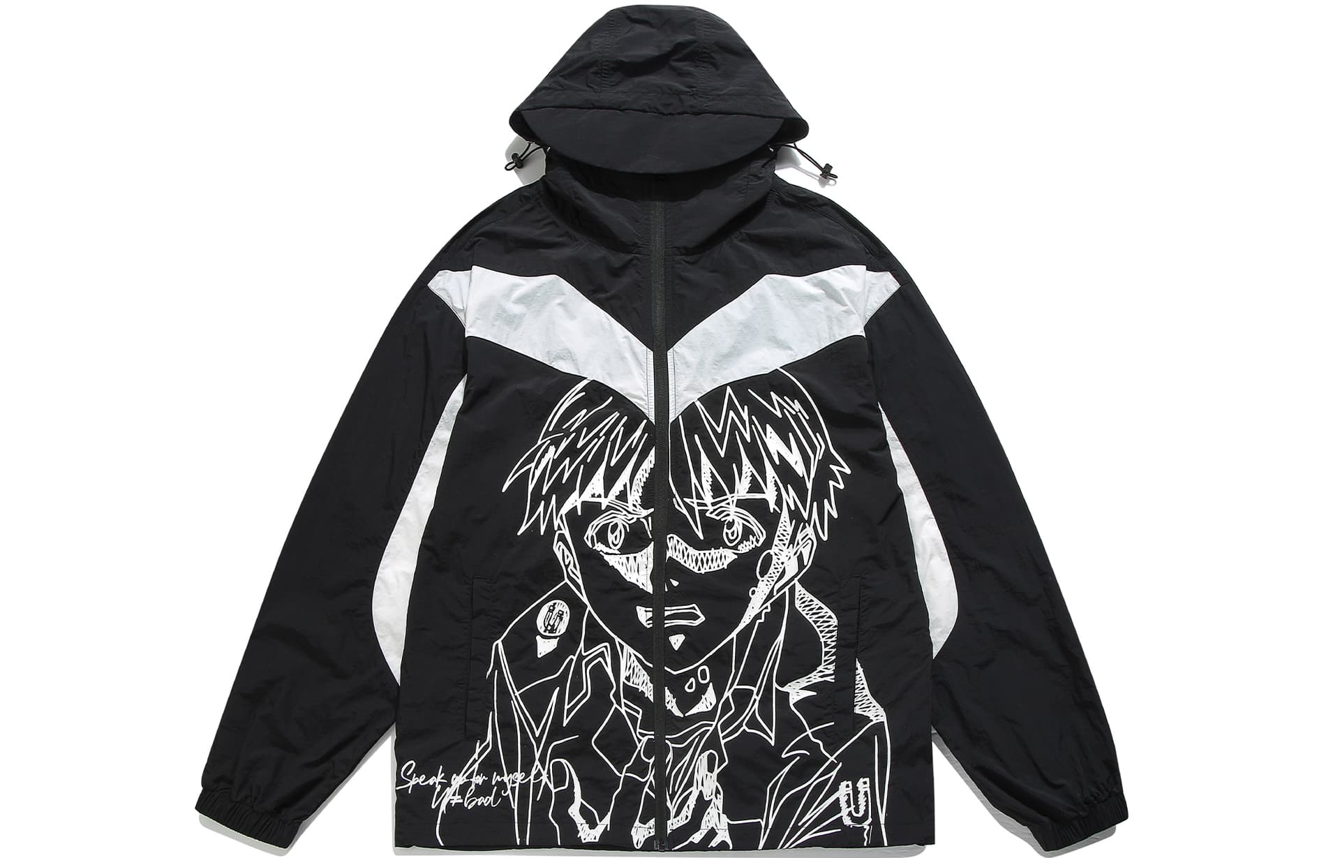 Ветровка Guuka Hooded Zip-Up Jacket Black - изображение 1