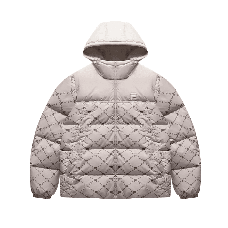 Зимняя куртка FILA FUSION FOB Пуховик Унисекс Кожаный Серый - изображение 1