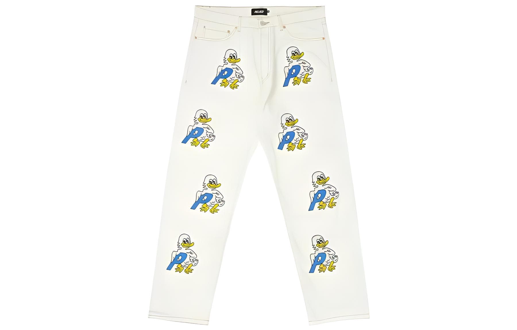 Штаны PALACE FW22 Duck Print Jeans White - изображение 1