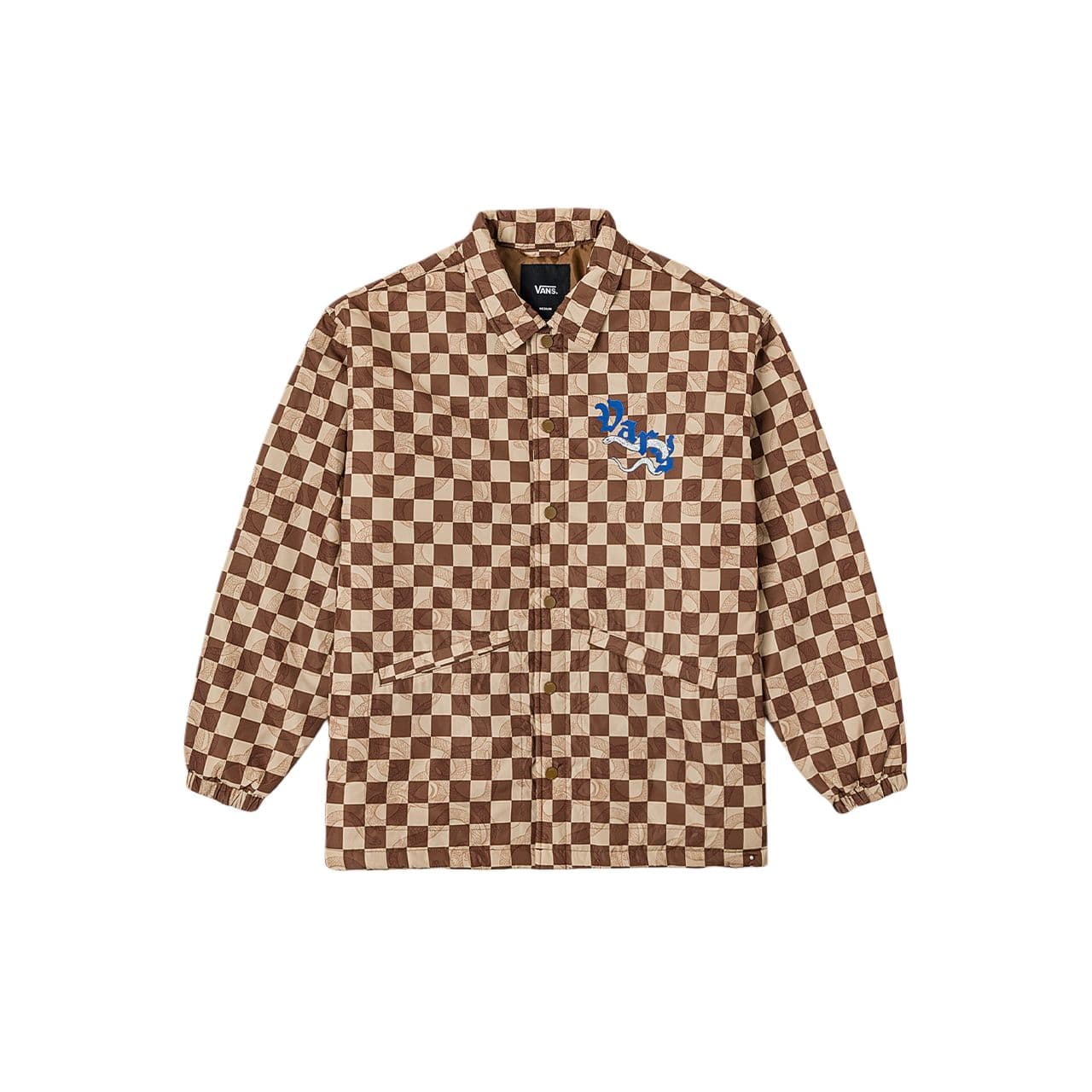 Куртка Vans LT Хлопковый пуховик Унисекс Коричневый Шахматный узор - изображение 1