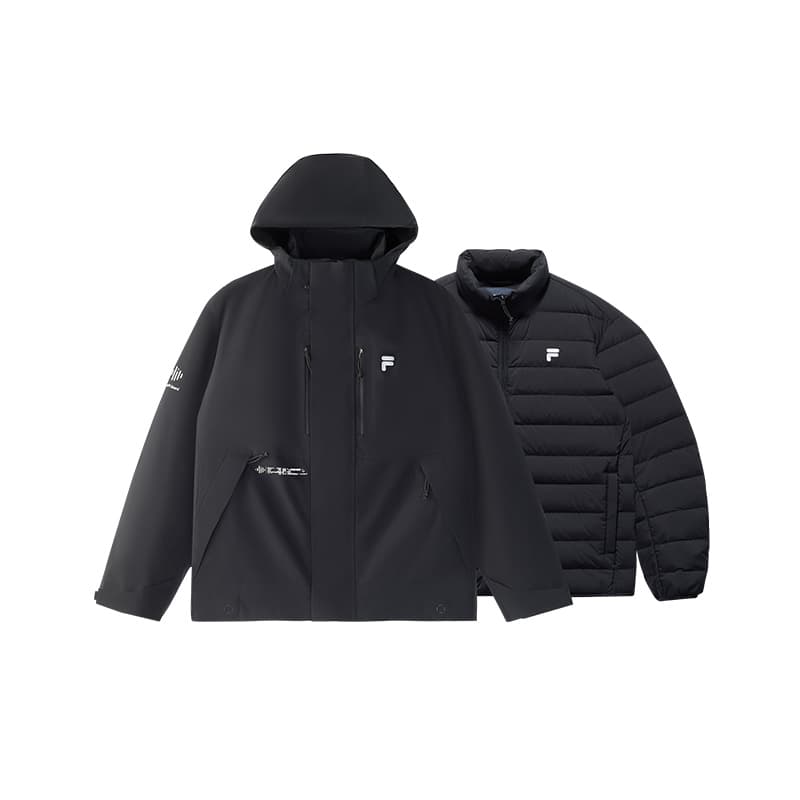 Зимняя куртка FILA FUSION URBAN TECH Пуховик Мужской Глубокий Черный - изображение 1