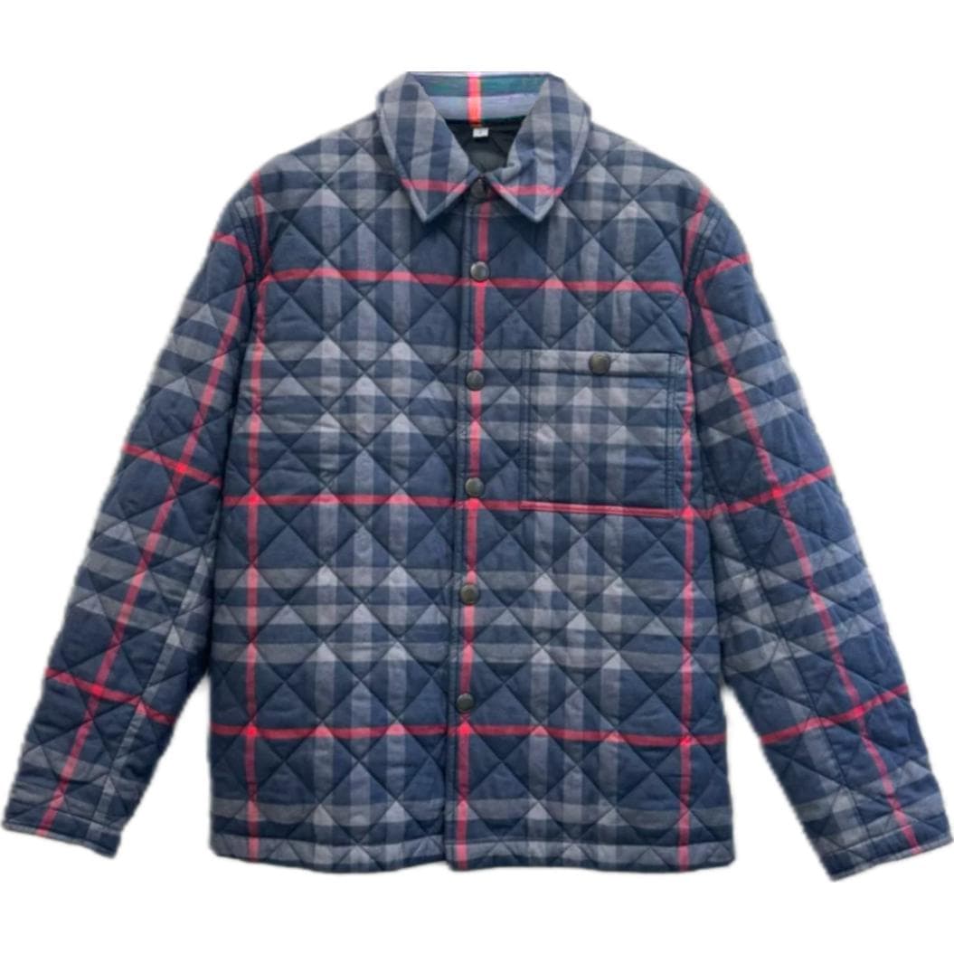 Зимняя куртка пуховик Burberry Мужская хлопковая куртка темно-синяя - изображение 1