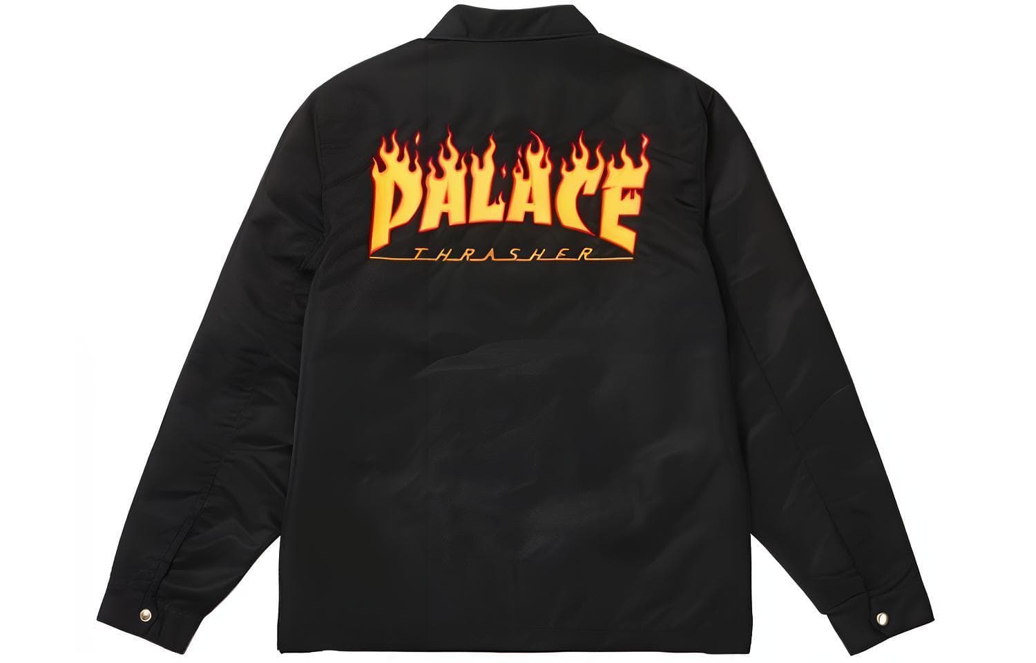 Куртка PALACE x Thrasher SS24 Flame Zip Collar Jacket Black - изображение 1