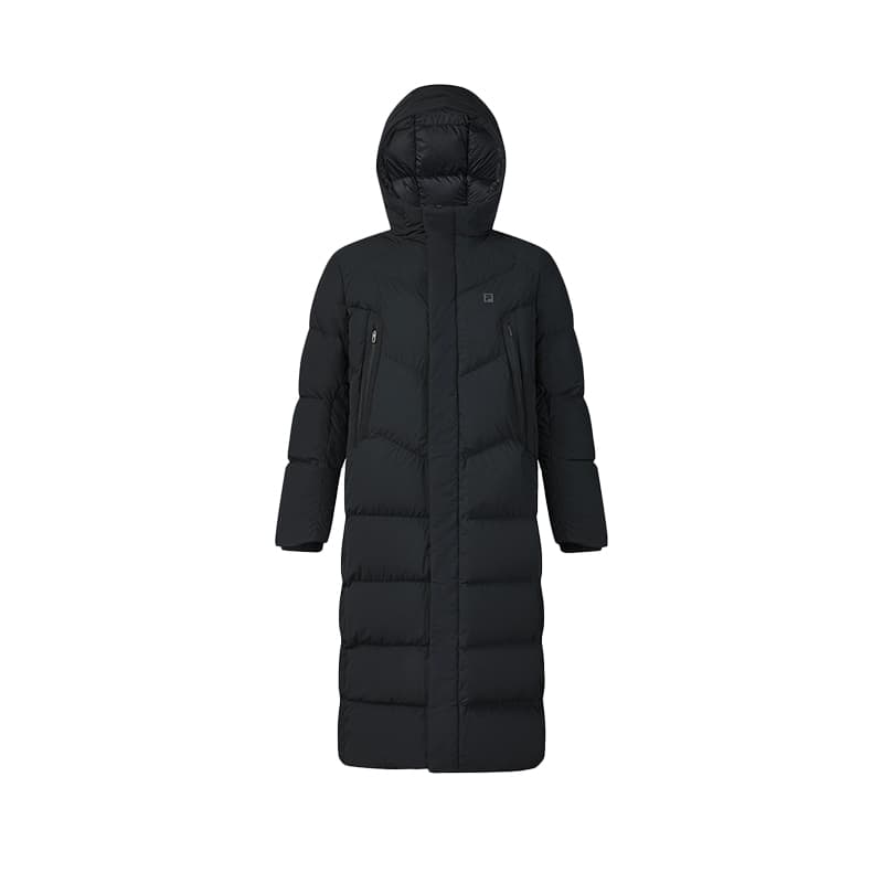 Зимняя куртка FILA Фитнес Пуховик Мужской Темно-Черный - изображение 1