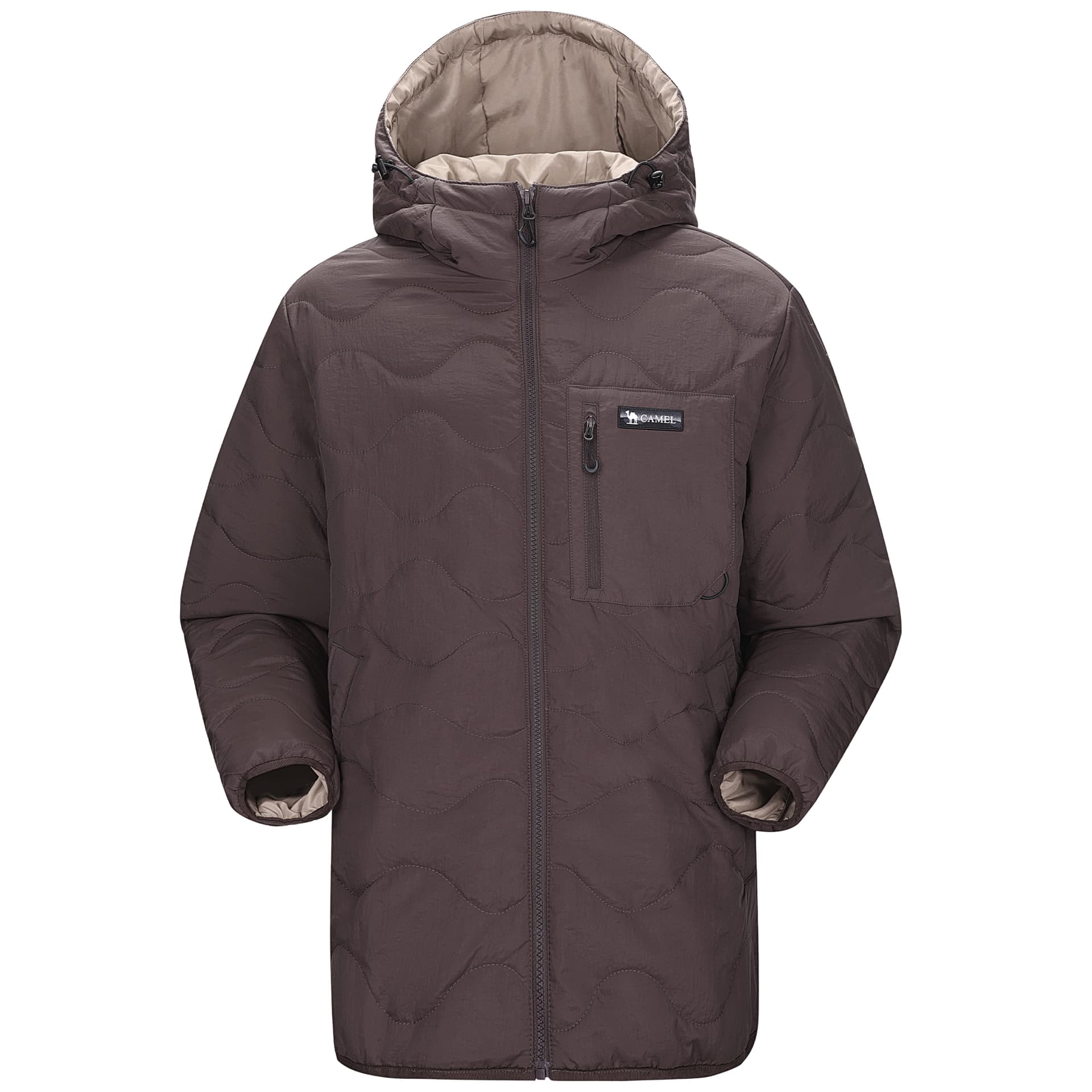 Зимняя куртка пуховик Верблюжий цвет Warm Fleece Collection Мужская хлопковая куртка - изображение 2