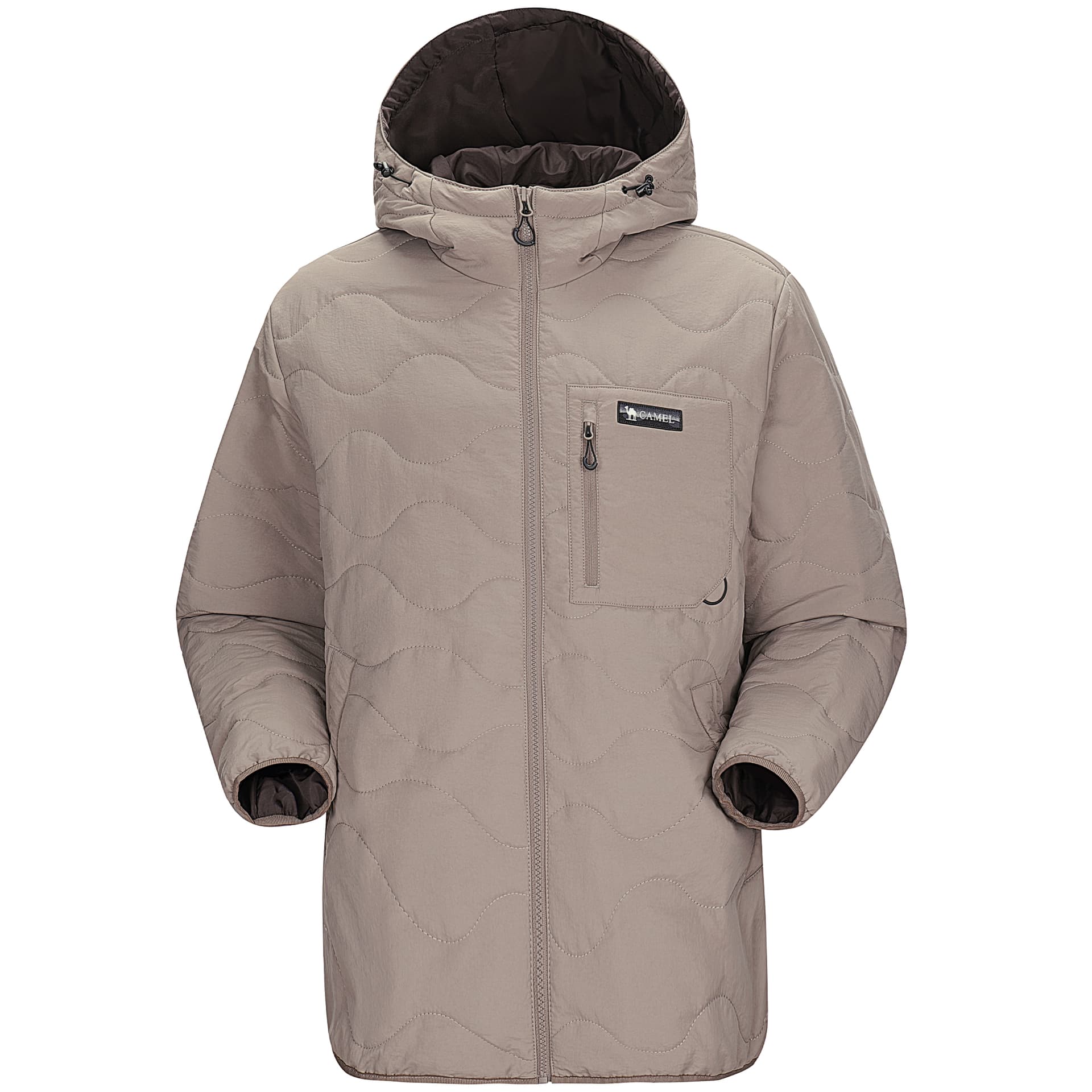 Зимняя куртка пуховик Верблюжий цвет Warm Fleece Collection Мужская хлопковая куртка - изображение 1