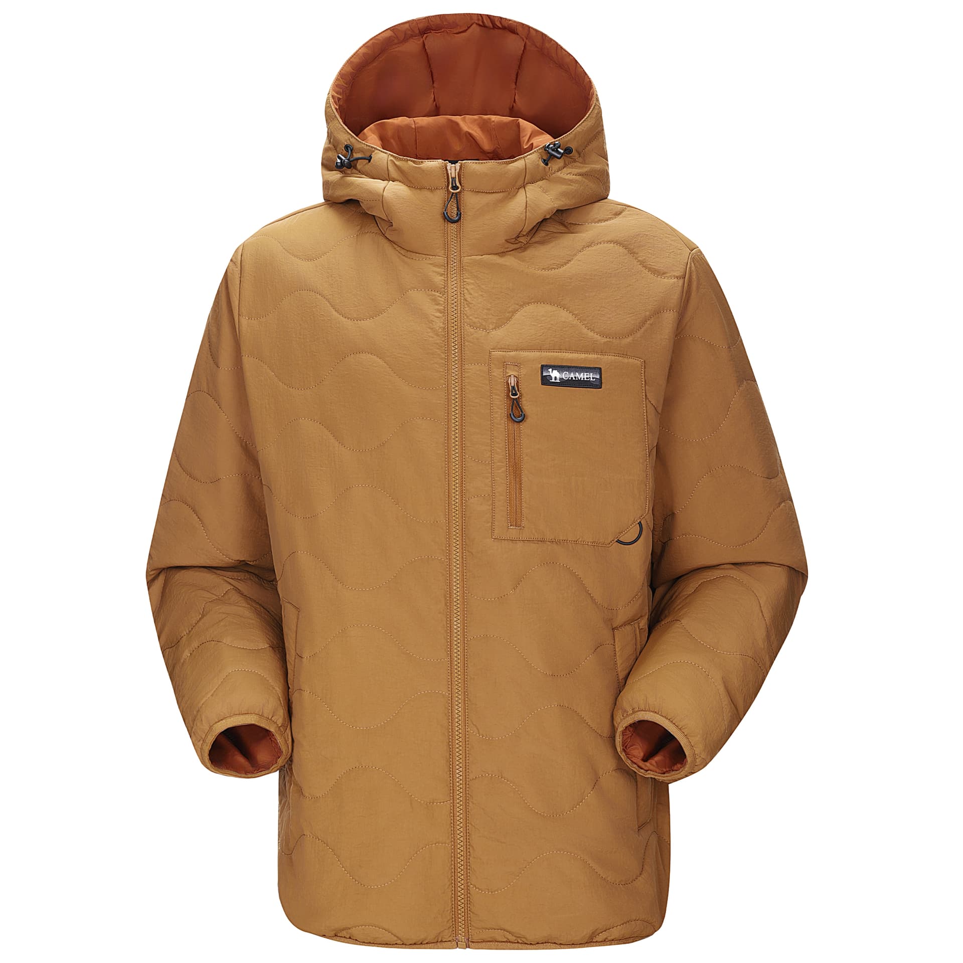 Зимняя куртка пуховик Верблюжий цвет Warm Fleece Collection Мужская хлопковая куртка - изображение 4