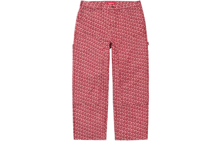Штаны Supreme FW21 Week 5 Monogram Double Knee Denim Painter Pant - изображение 2