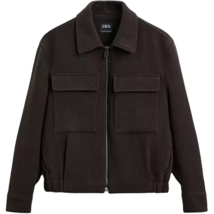 Куртка ZARA Коричневый Мужские Куртки - изображение 1