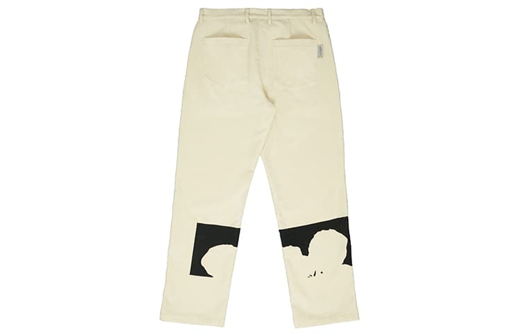 Штаны EMPTY REFERENCE Corduroy Floral Print Pants Beige - изображение 1
