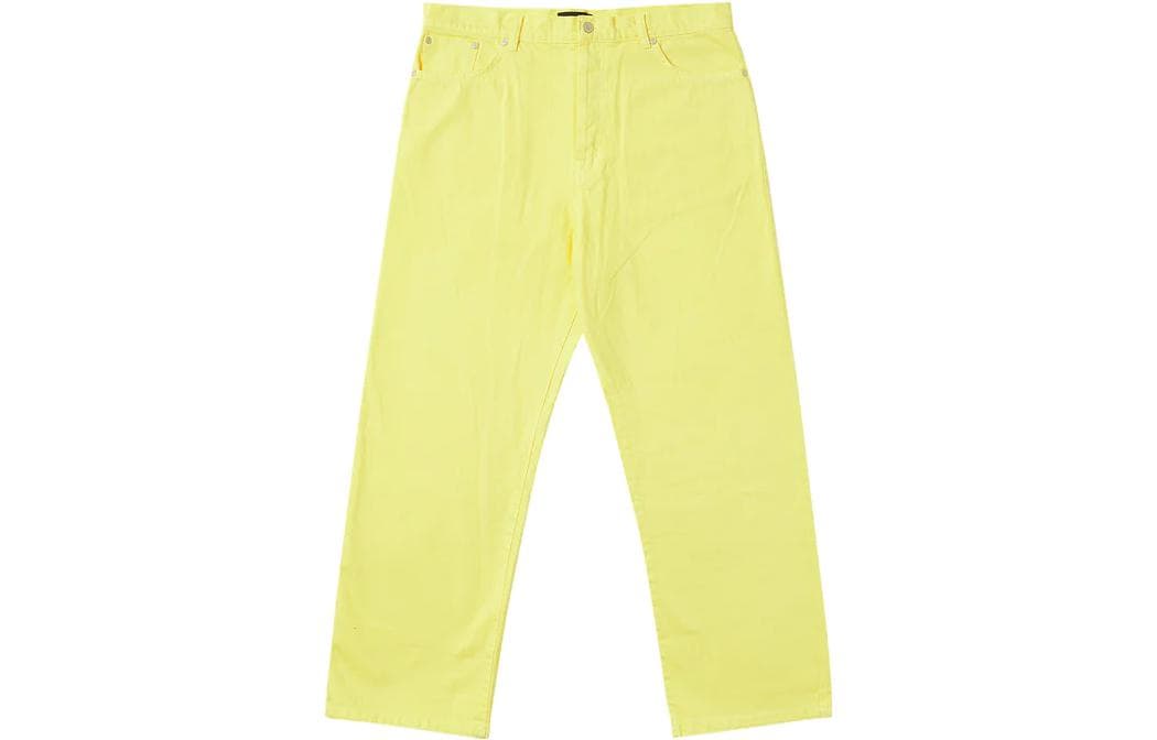 Штаны PALACE SS23 Baggier Jean Pastel Yellow Logo - изображение 1