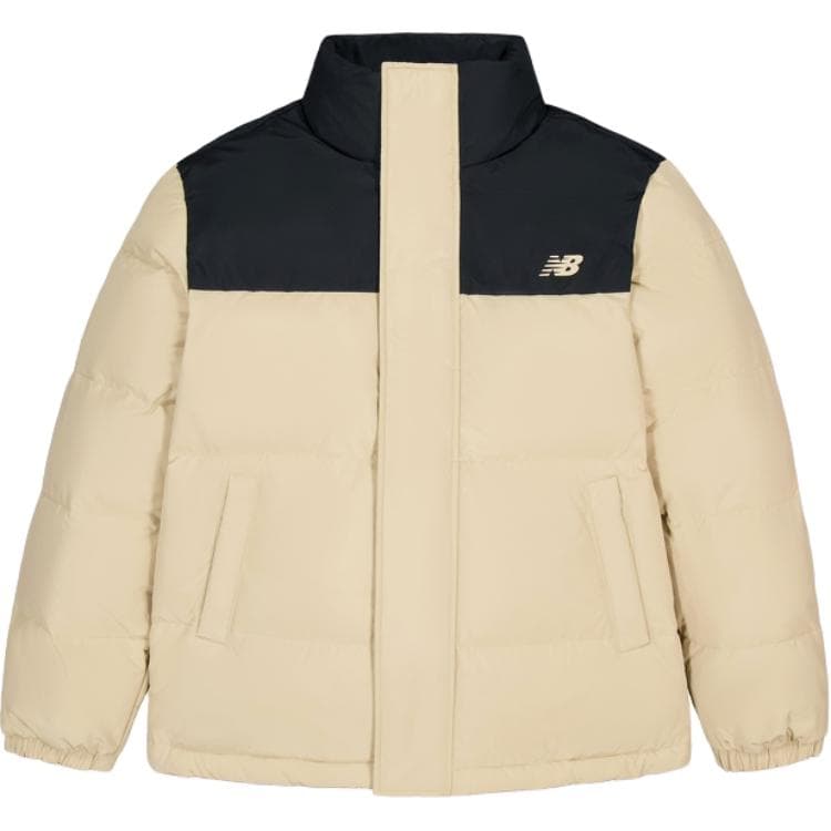 Зимняя куртка New Balance Warm Down Куртка Мужская Абрикосовая Черная - изображение 1