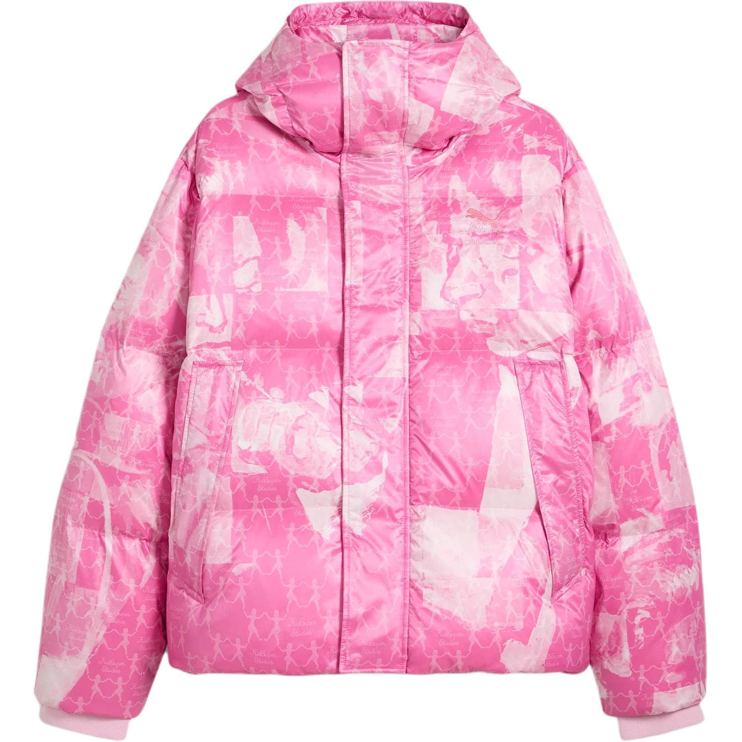 Зимняя куртка PUMA KidSuper Studios FW24 MMQ AOP Пуховик Мужской Розовый - изображение 1
