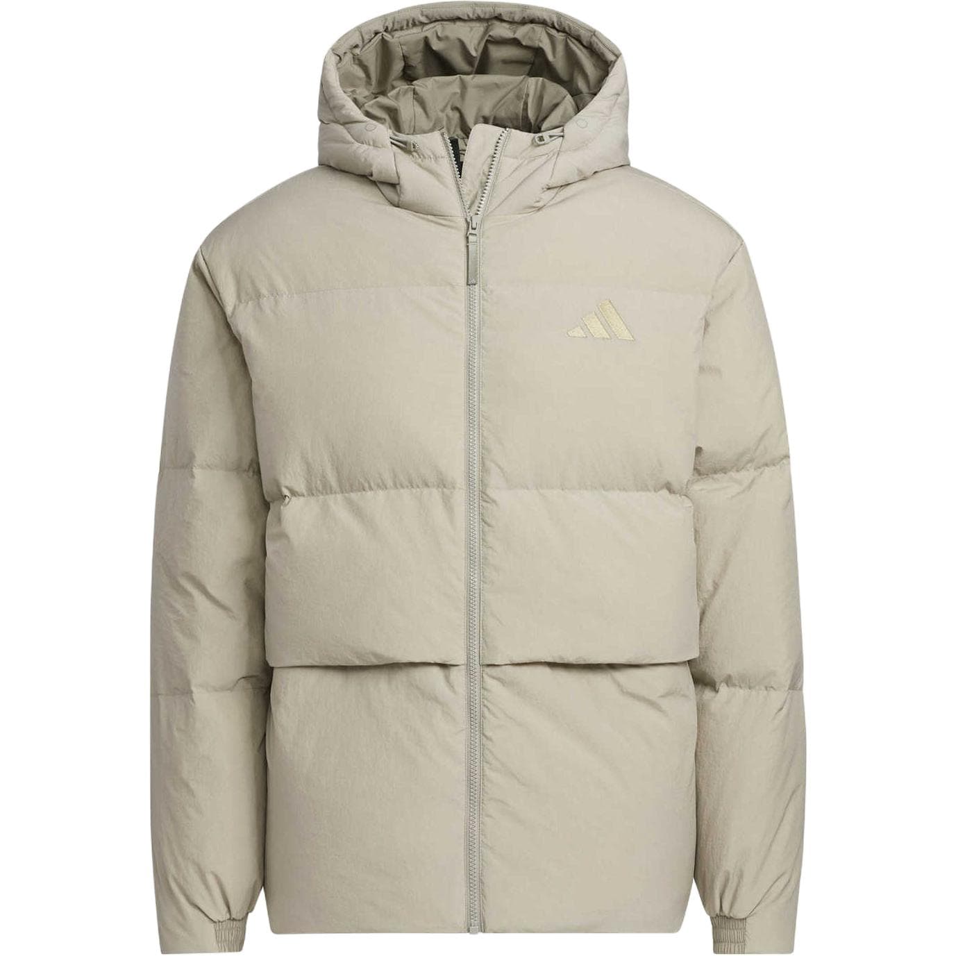 Зимняя куртка Adidas Основной хлопковый пуховик мужской светло-зеленый - изображение 1