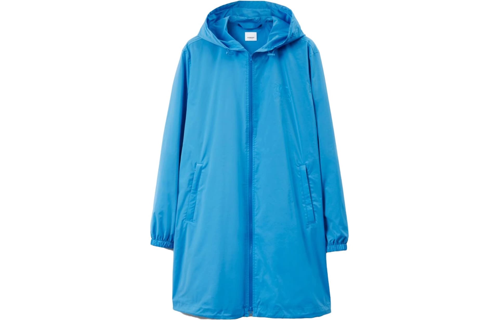 Ветровка Burberry FW23 Hooded Zip Trench Coat Sky Blue - изображение 1