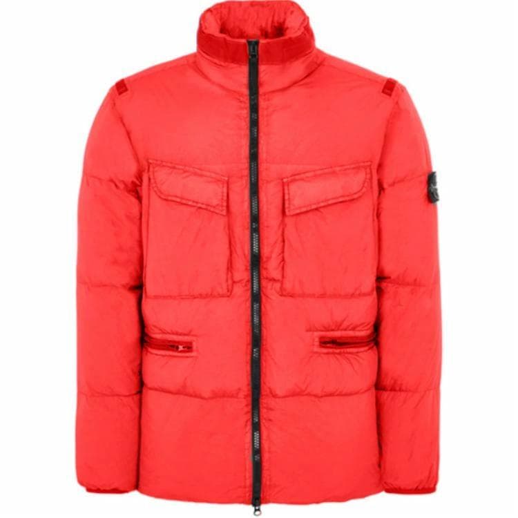 Зимняя куртка Stone Island Logo Puffer Jacket Red - изображение 1